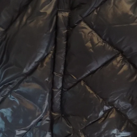 London Fog Black Light Weight Down Puffer Jacket Size M Medium Hood - Picture 5 of 11